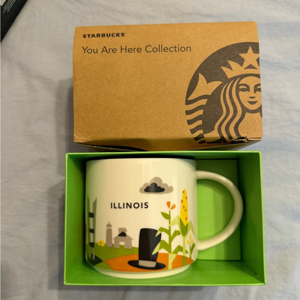 Starbucks Illinois You Are Here Mug - White & Green